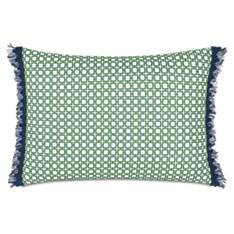 BOCA RATON EMBROIDERED DECORATIVE PILLOW