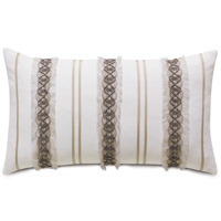 Naomi Border Accent Pillow In White