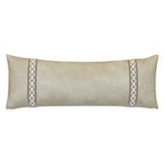 EVELINA FAUX LEATHER DECORATIVE PILLOW