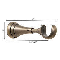 Metallo Brushed Brass Adjustable Bracket