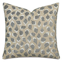 Ocelot Decorative Pillow In Silver