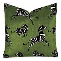 Tenenbaum Zebra Decorative Pillow in Sage