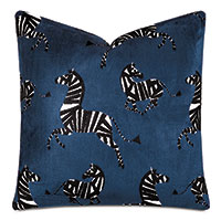 Tenenbaum Zebra Decorative Pillow in Pacific