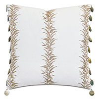 CASA GUAVA BEADED TRIM DECORATIVE PILLOW