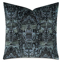 CHAUCER VELVET DECORATIVE PILLOW IN EMERALD