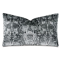 CHAUCER VELVET DECORATIVE PILLOW IN STEEL