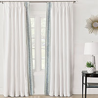 Amberlynn Velvet Leaf Curtain Panel