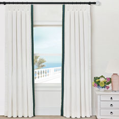 BOCA RATON EMBROIDERED CURTAIN PANEL LEFT