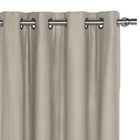 Breeze Linen Curtain Panel in Stone