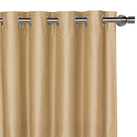 Edris Faux Silk Curtain Panel in Gold