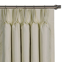 Edris Faux Silk Curtain Panel in Mist