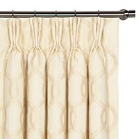 Gresham Embroidered Curtain Panel in Cream