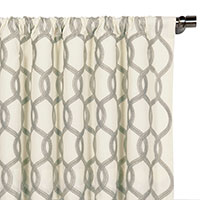 Gresham Embroidered Curtain Panel in Gray