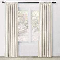 ATHENA EMBROIDERED CURTAIN PANEL IN CREAM