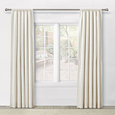 ATHENA EMBROIDERED CURTAIN PANEL IN CREAM