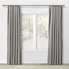 ATHENA EMBROIDERED CURTAIN PANEL IN GRAY