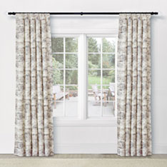 SOLSTICE WATERCOLOR CURTAIN PANEL IN GREIGE