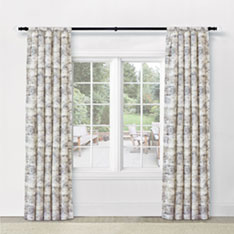 SOLSTICE WATERCOLOR CURTAIN PANEL IN GREIGE