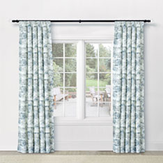 SOLSTICE WATERCOLOR CURTAIN PANEL IN SPA