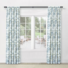 SOLSTICE WATERCOLOR CURTAIN PANEL IN SPA