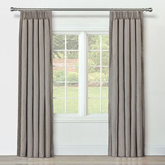 BRISA LINEN CURTAIN PANEL IN TAUPE