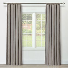 BRISA LINEN CURTAIN PANEL IN TAUPE