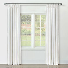 BRISA LINEN CURTAIN PANEL IN WHITE