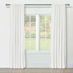 BRISA LINEN CURTAIN PANEL IN WHITE
