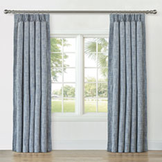 CAVILL TEXTURED CURTAIN PANEL IN GLACIER