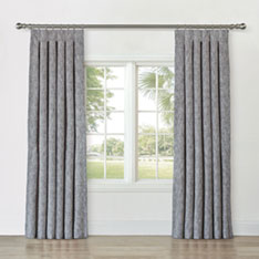 CAVILL TEXTURED CURTAIN PANEL IN SHALE