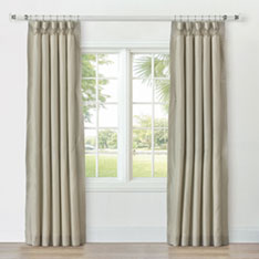 REVERIE FAUX SILK CURTAIN PANEL IN PEARL