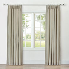 REVERIE STRIPED CURTAIN PANEL IN PEARL