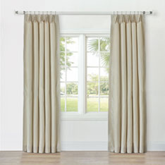 REVERIE STRIPED CURTAIN PANEL IN SAND