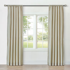 REVERIE STRIPED CURTAIN PANEL IN SAND