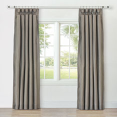 REVERIE STRIPED CURTAIN PANEL IN PEWTER