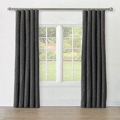 STERLING STRIE CURTAIN PANEL IN CHARCOAL