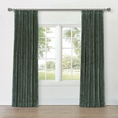 UMA VELVET CURTAIN PANEL IN PINE