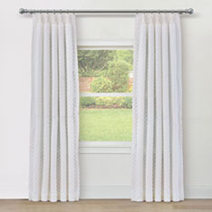 LILLA PINCH PLEAT CURTAIN PANEL IN WHITE