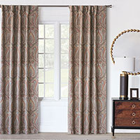 Rudy Rod Pocket Curtain Panel In Earth Tone