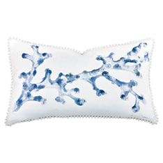 SAFIRA CORAL BRANCH DECORATIVE PILLOW