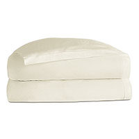 Deluca Sateen Duvet Cover in Ivory