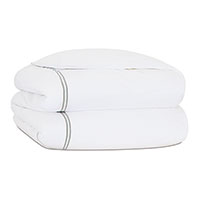 Enzo Satin Stitch Duvet Cover in Dove