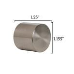 Metallo Nickel Flush End Cap Pair