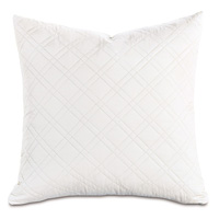 Coperta Diamond Quilted Euro Sham in White