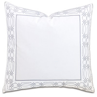 Nicola Embroidered Border Euro Sham in Gray