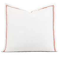 Enzo Satin Stitch Euro Sham in Coral