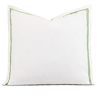 Enzo Satin Stitch Euro Sham In Emerald