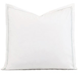 Enzo Satin Stitch Euro Sham in Silver