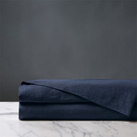 Shiloh Linen Flat Sheet in Indigo