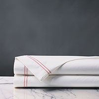 Enzo Satin Stitch Flat Sheet in Bloom